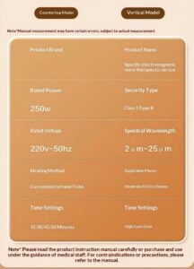 electromagnetic wave physiotherapy light hospital and home use physiotherapy infrared lamp